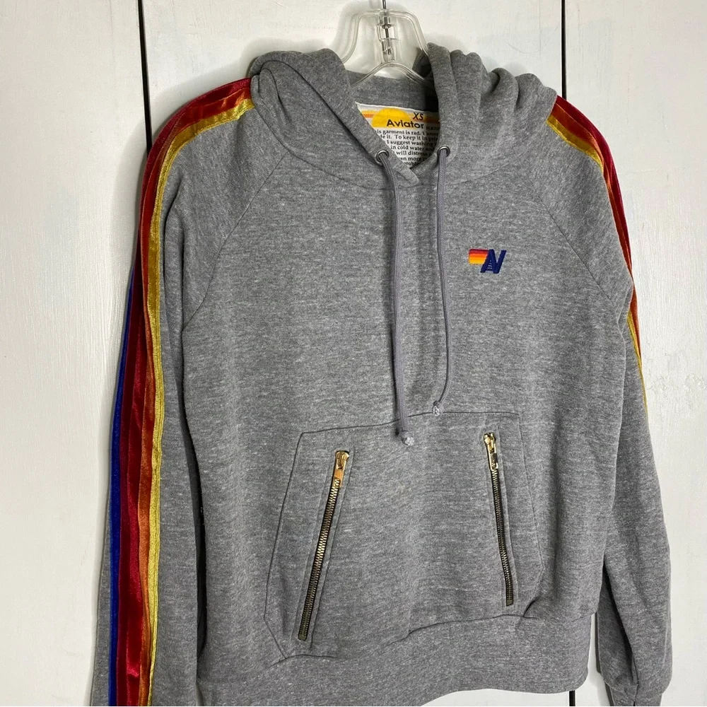 Aviator Nation pullover hoodie sweatshirt size XS - Picture 6 of 11